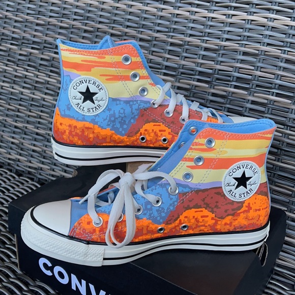 Converse Ctas Hi Magma Orange/Sea MENS - Picture 1 of 16